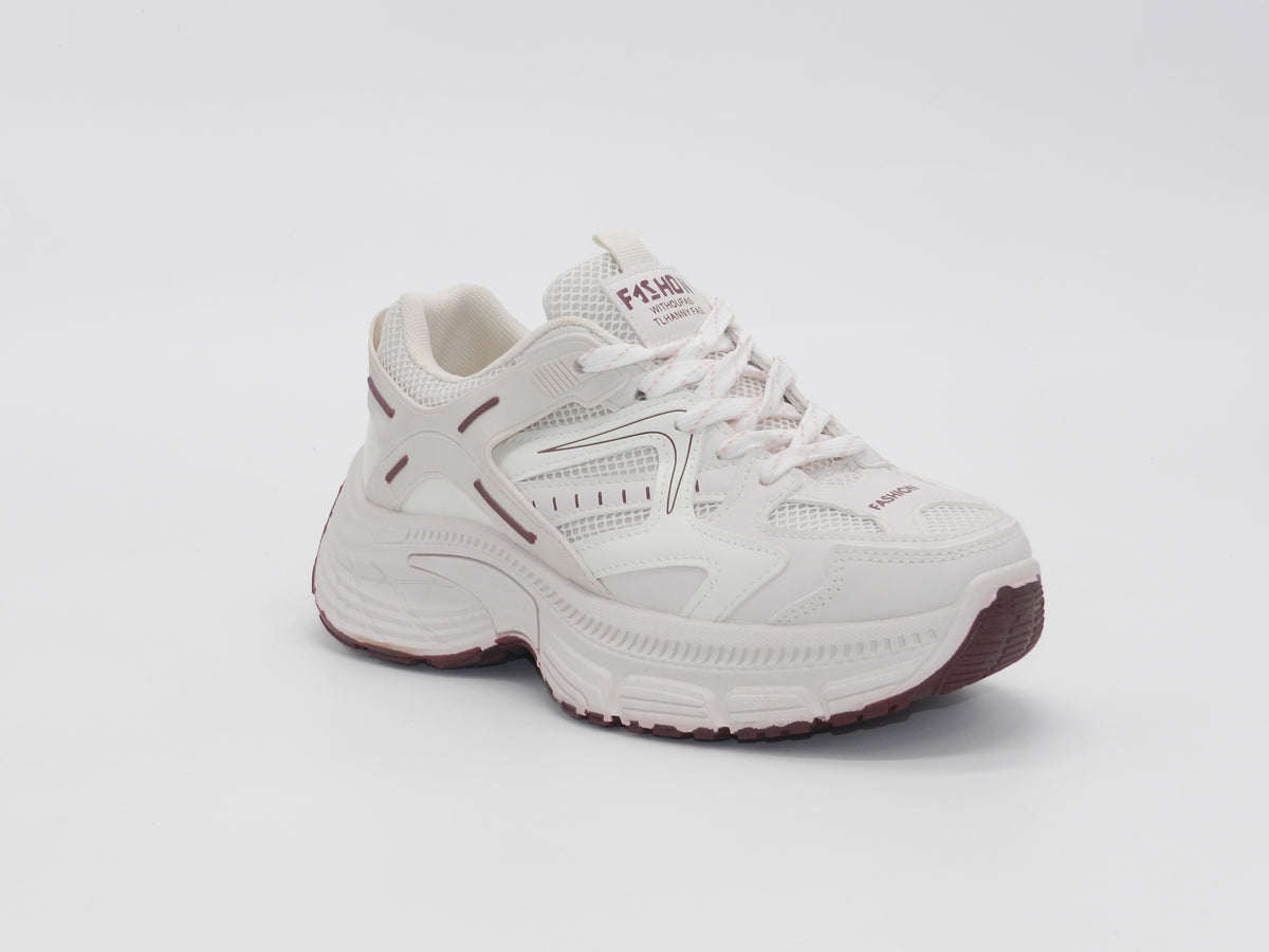 Women's Mesh Chunky Sneaker — Beige
