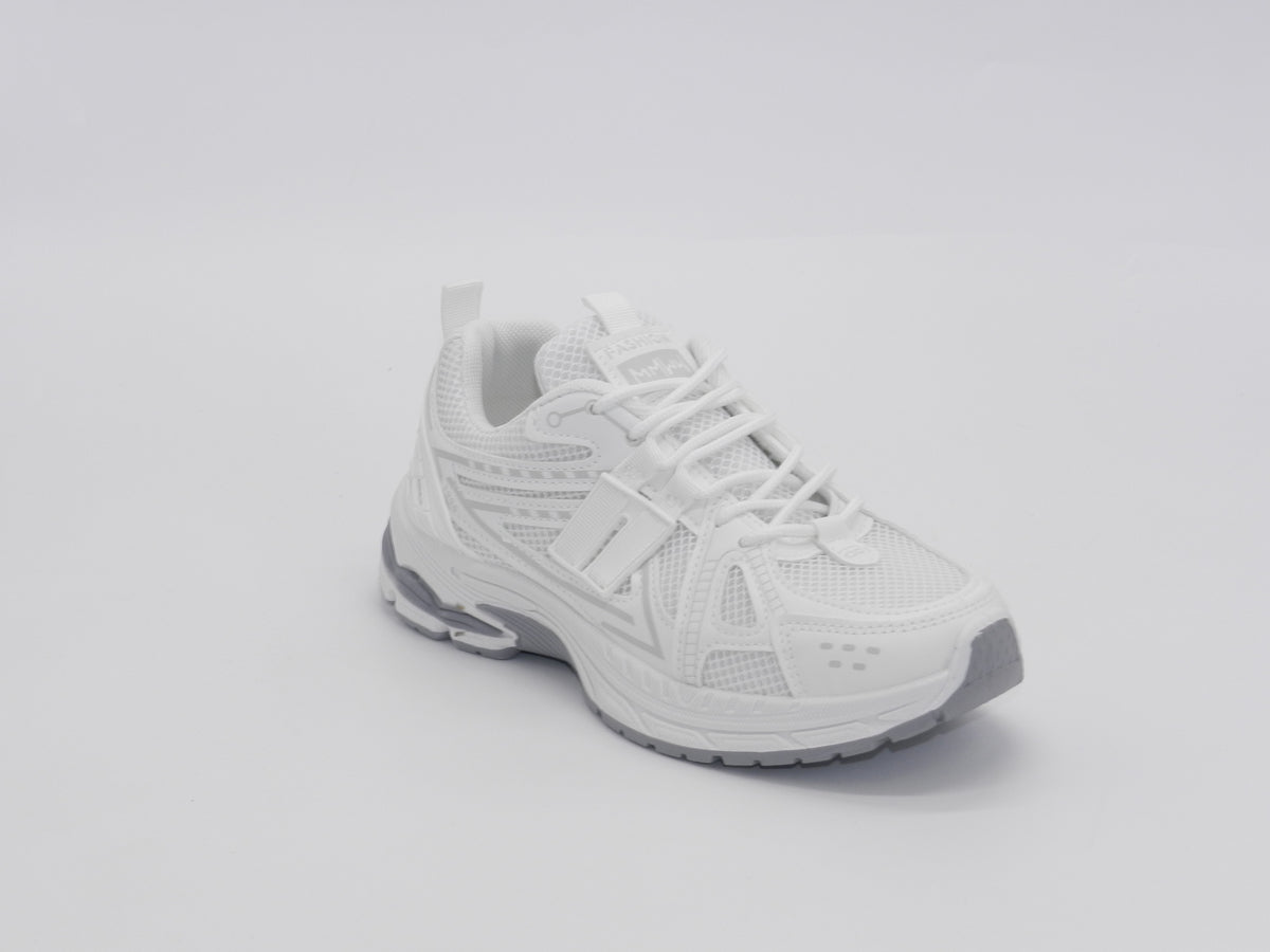 Women's Mesh Lace-Up Sneaker — White