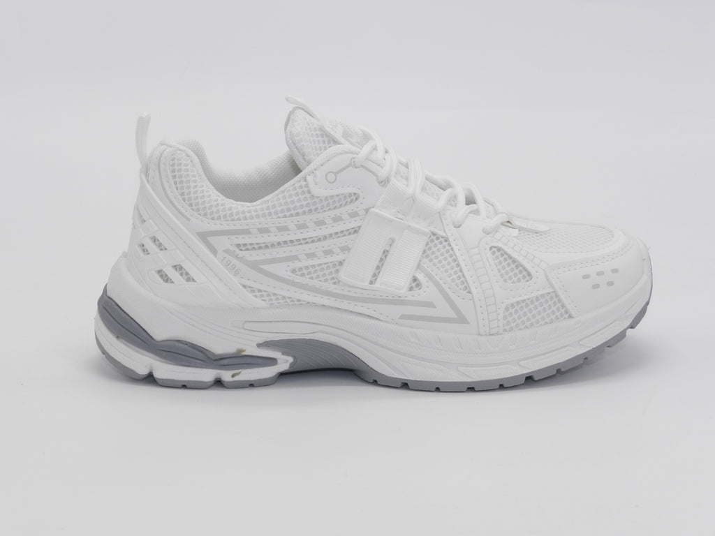 Women's Mesh Lace-Up Sneaker — White