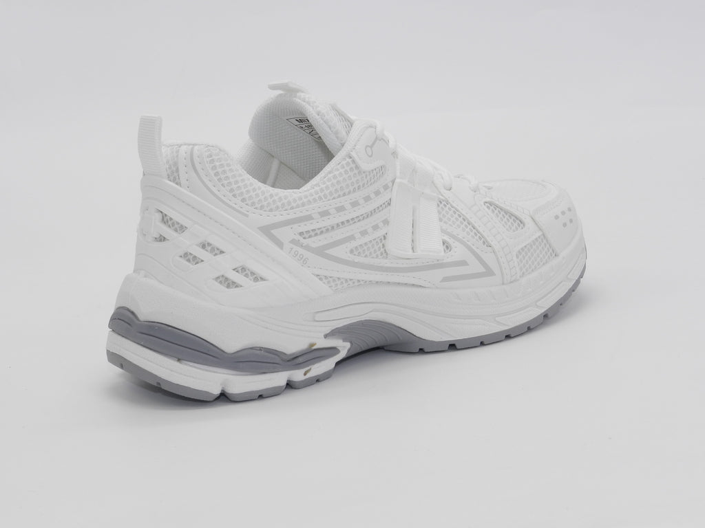 Women's Mesh Lace-Up Sneaker — White