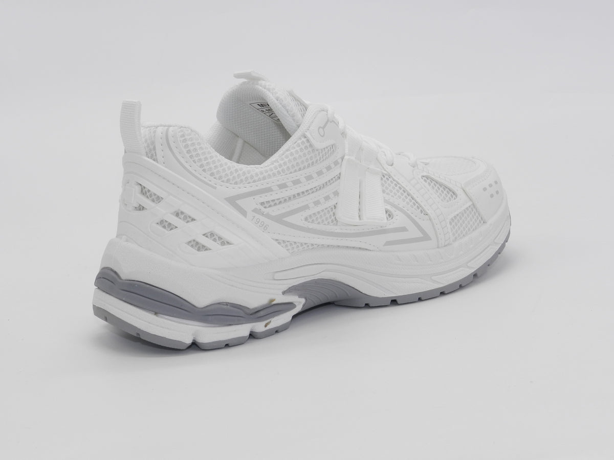 Women's Mesh Lace-Up Sneaker — White