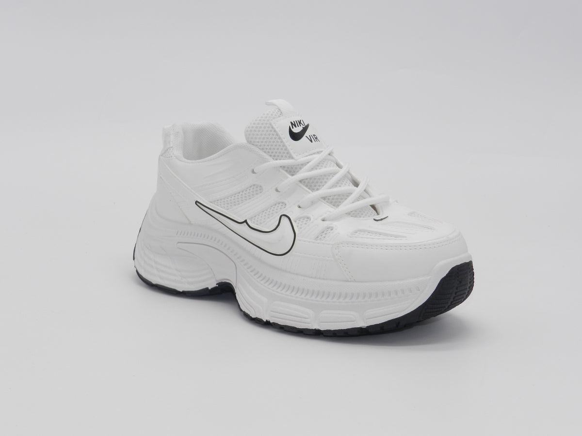 Women's Synthetic Chunky Sneaker — White/Black