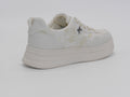 Women's Faux Leather Platform Sneaker — Beige