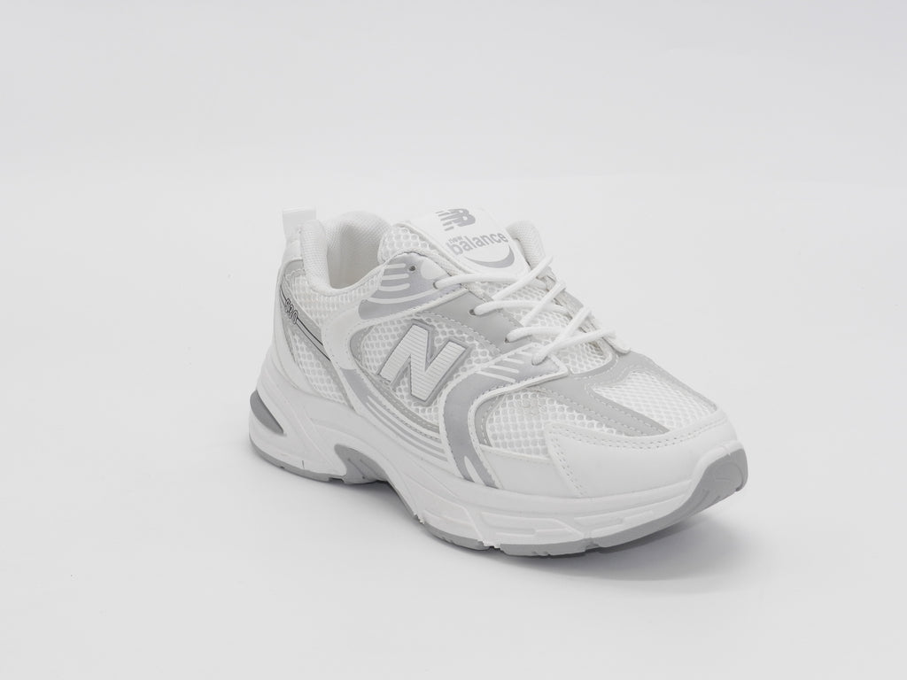 Women's Mesh Lace-Up Sneakers — White