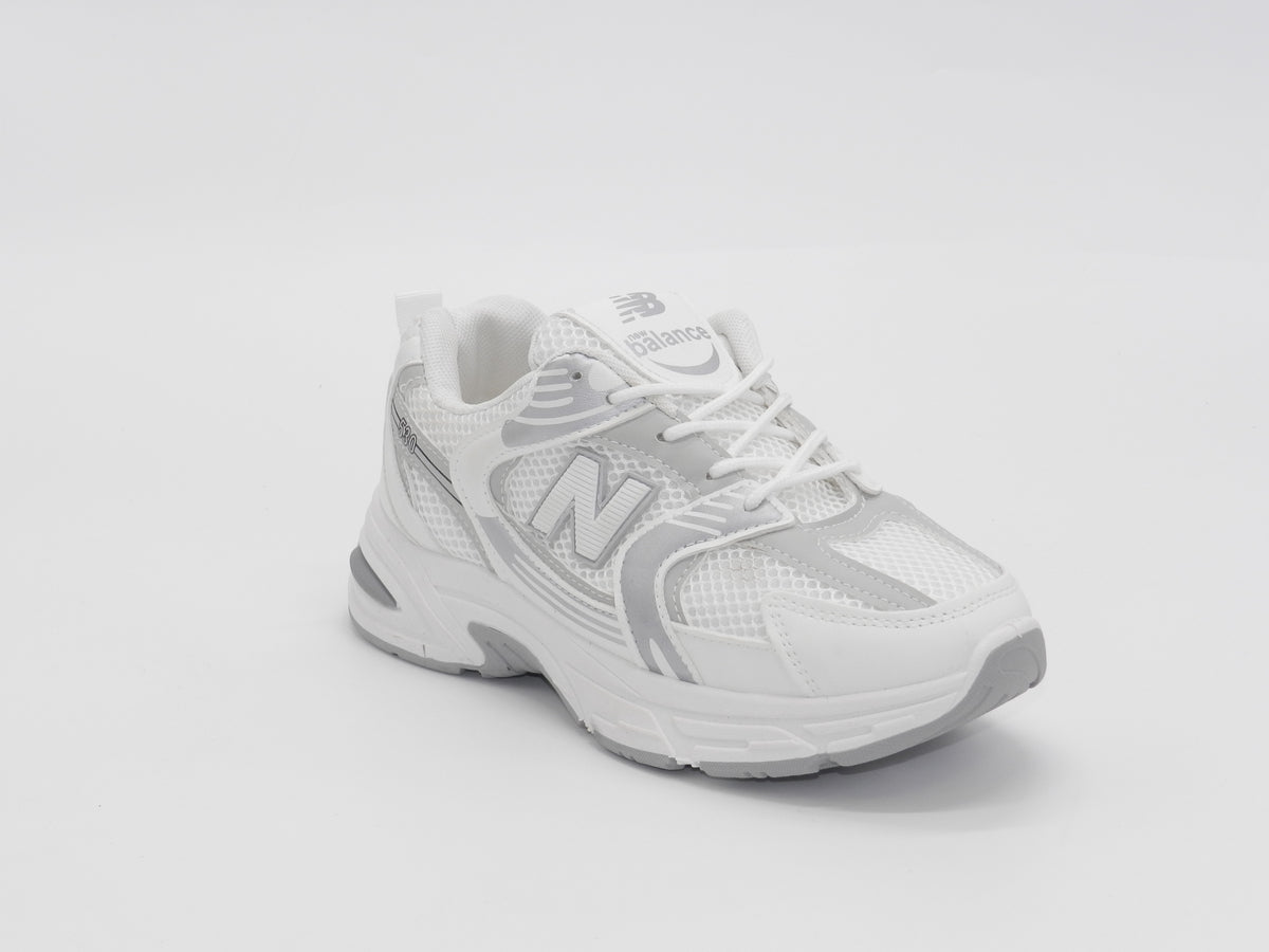 Women's Mesh Lace-Up Sneakers — White