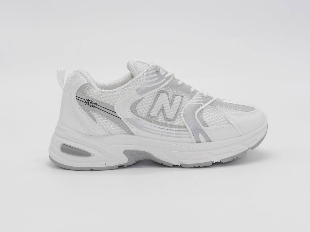 Women's Mesh Lace-Up Sneakers — White