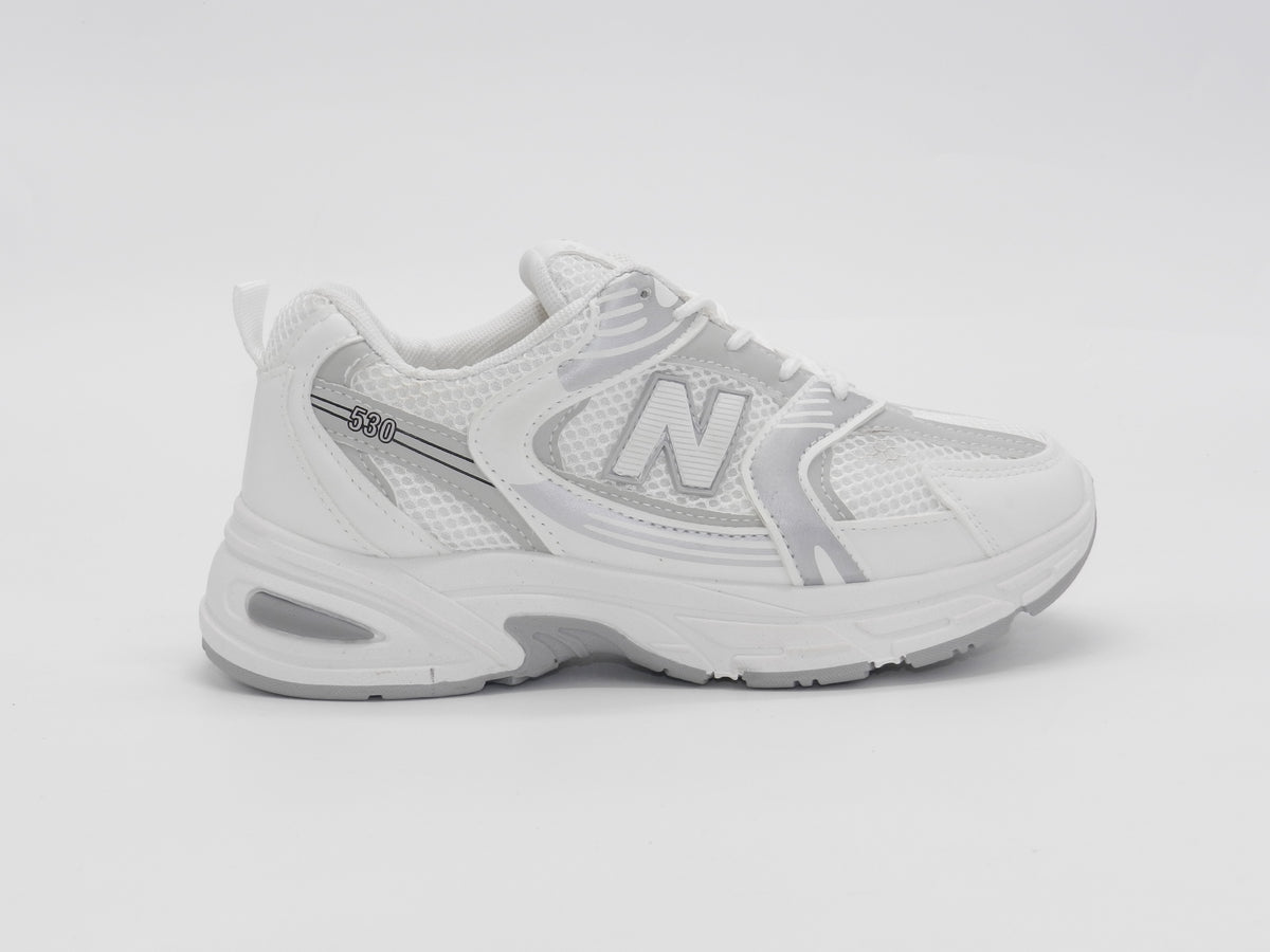 Women's Mesh Lace-Up Sneakers — White
