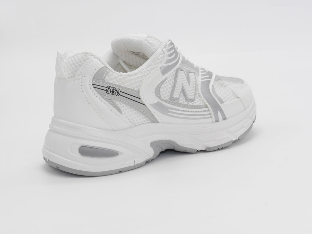 Women's Mesh Lace-Up Sneakers — White
