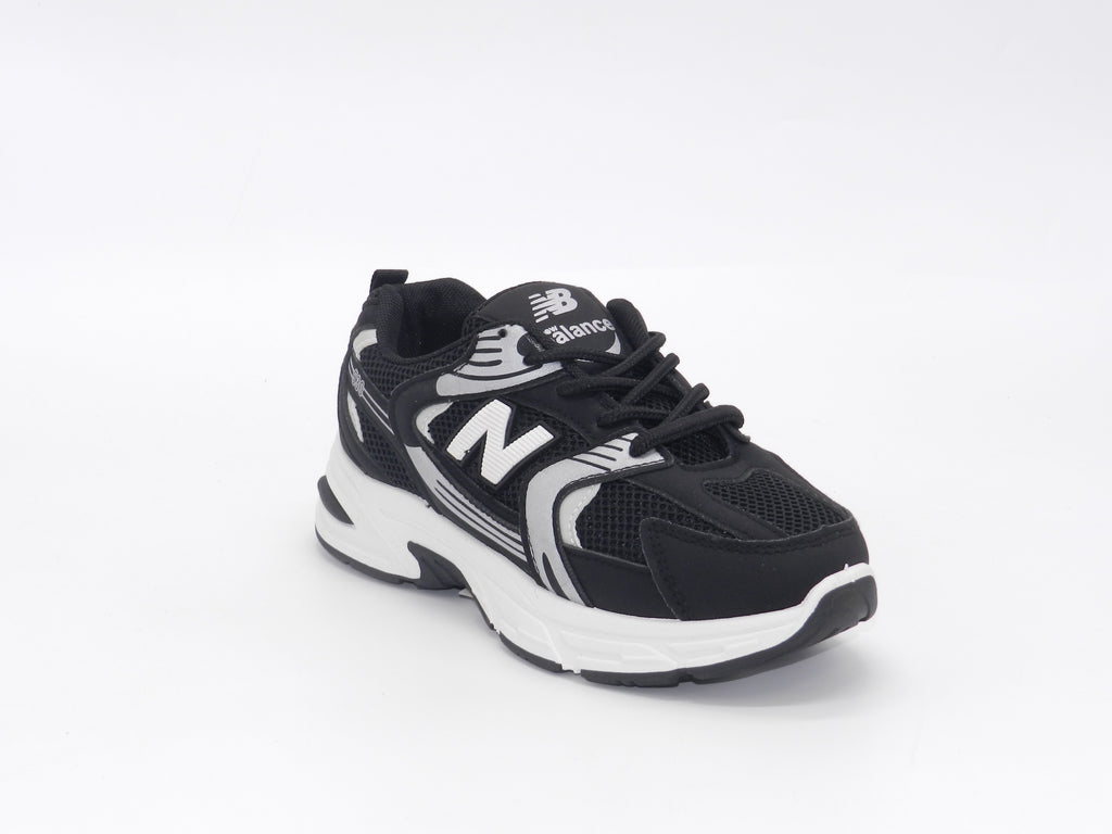 Women's Mesh Lace-Up Sneakers — Black