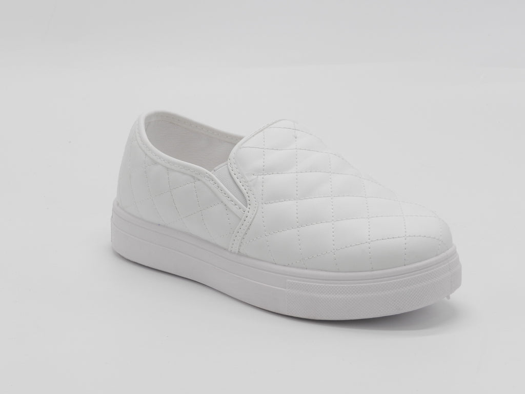 Women's Quilted Slip-On Sneaker — White