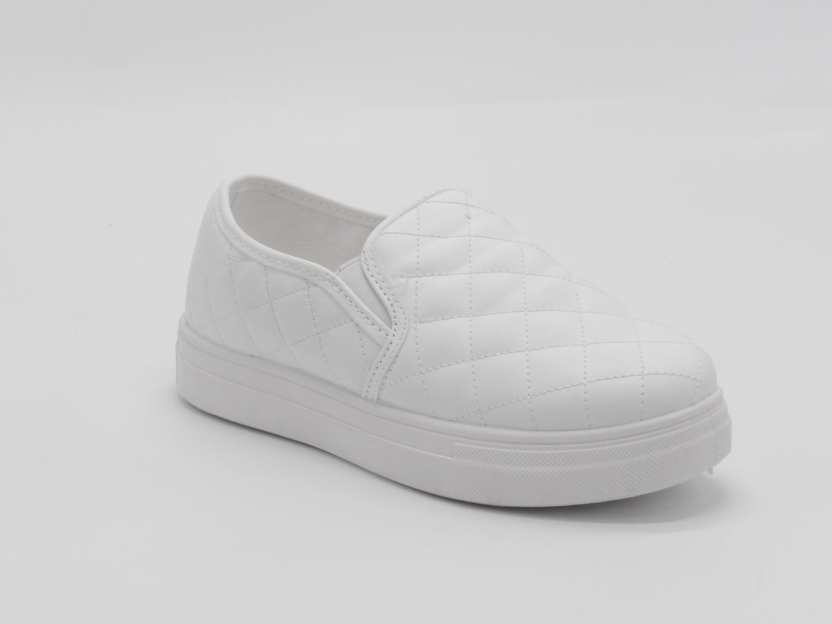 Women's Quilted Slip-On Sneaker — White