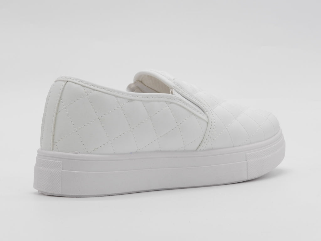 Women's Quilted Slip-On Sneaker — White