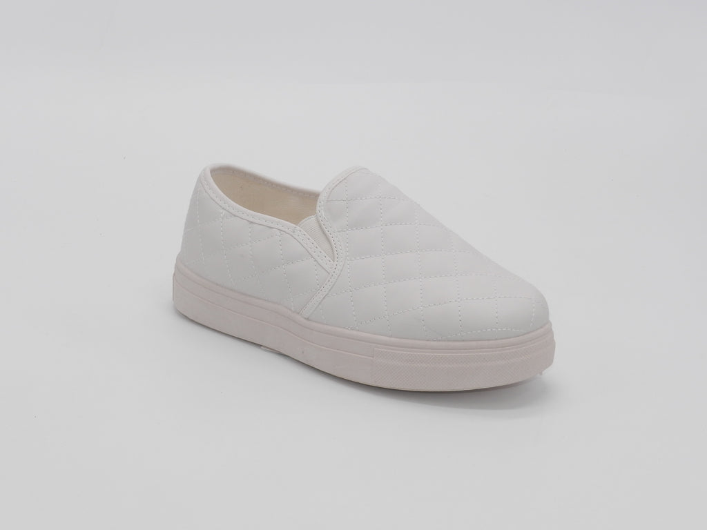 Women's Quilted Slip-On Sneaker — Beige