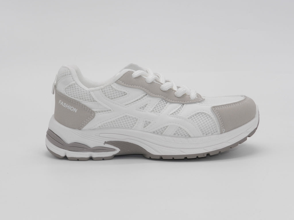 Women's Mesh Lace-Up Sneaker — White
