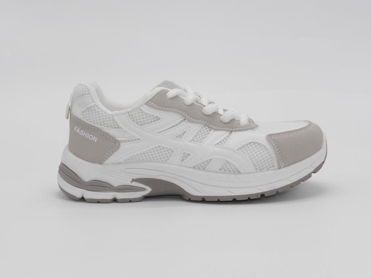 Women's Mesh Lace-Up Sneaker — White