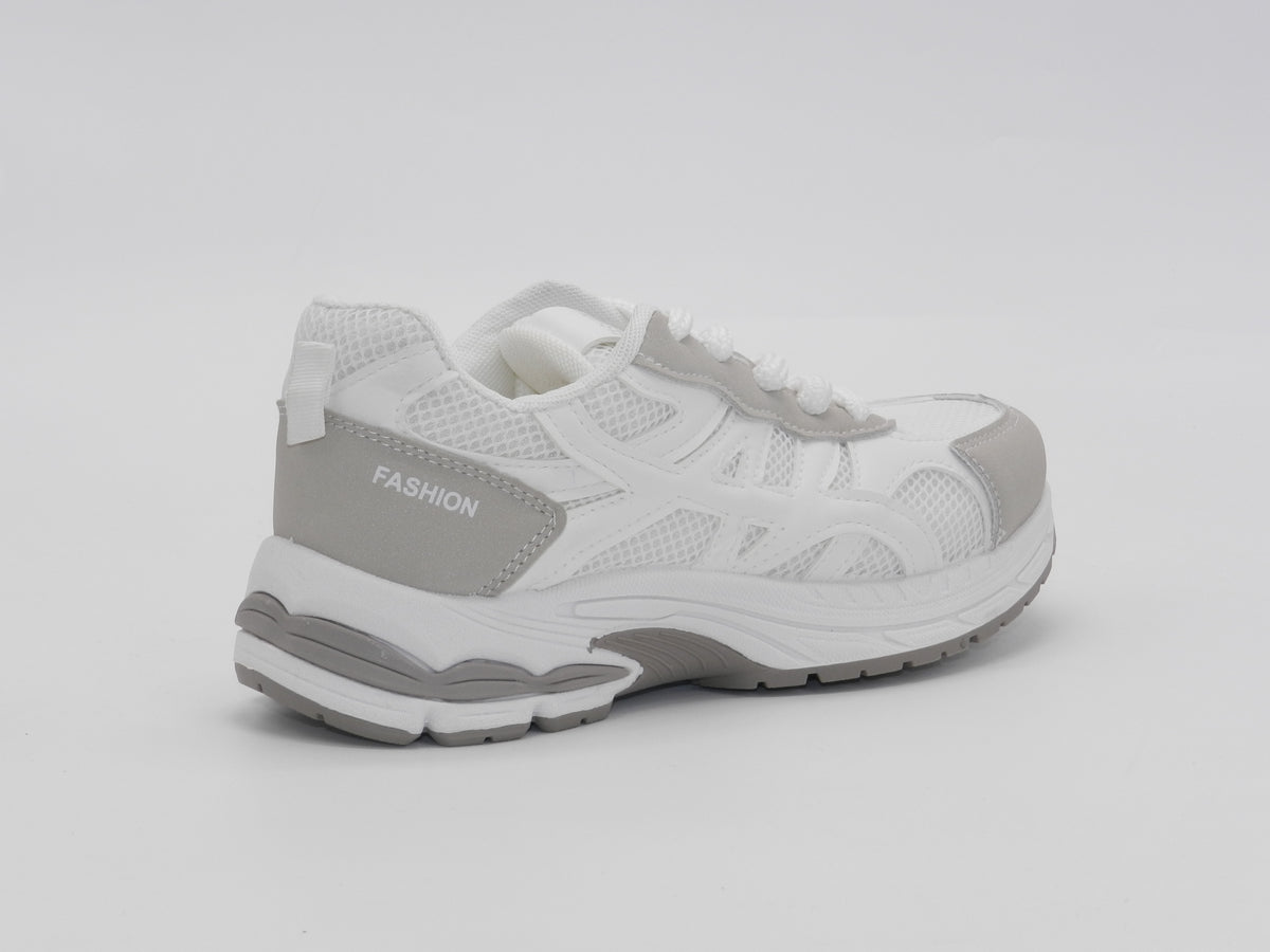 Women's Mesh Lace-Up Sneaker — White