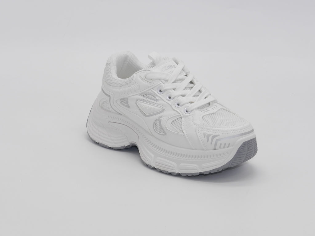 Women's Synthetic Chunky Sneaker — White