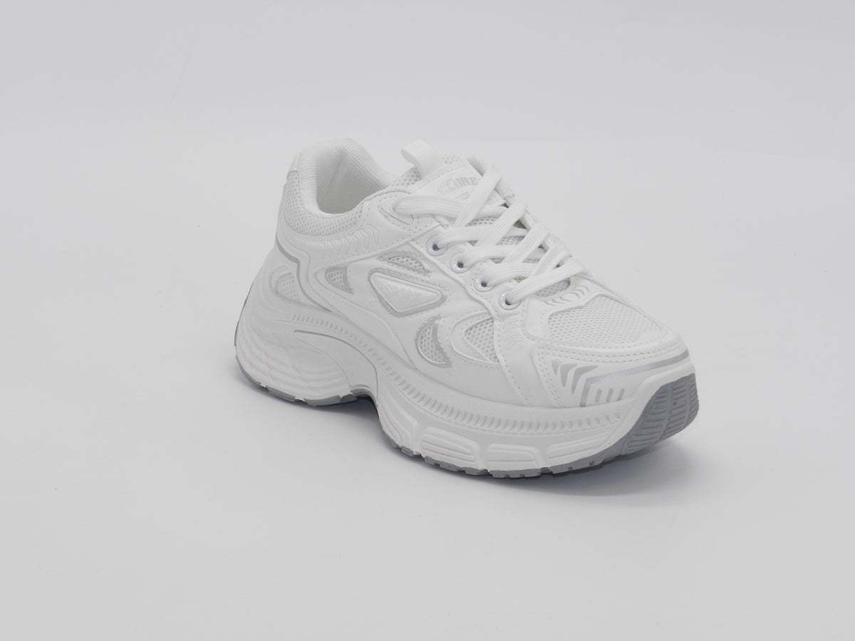 Women's Synthetic Chunky Sneaker — White