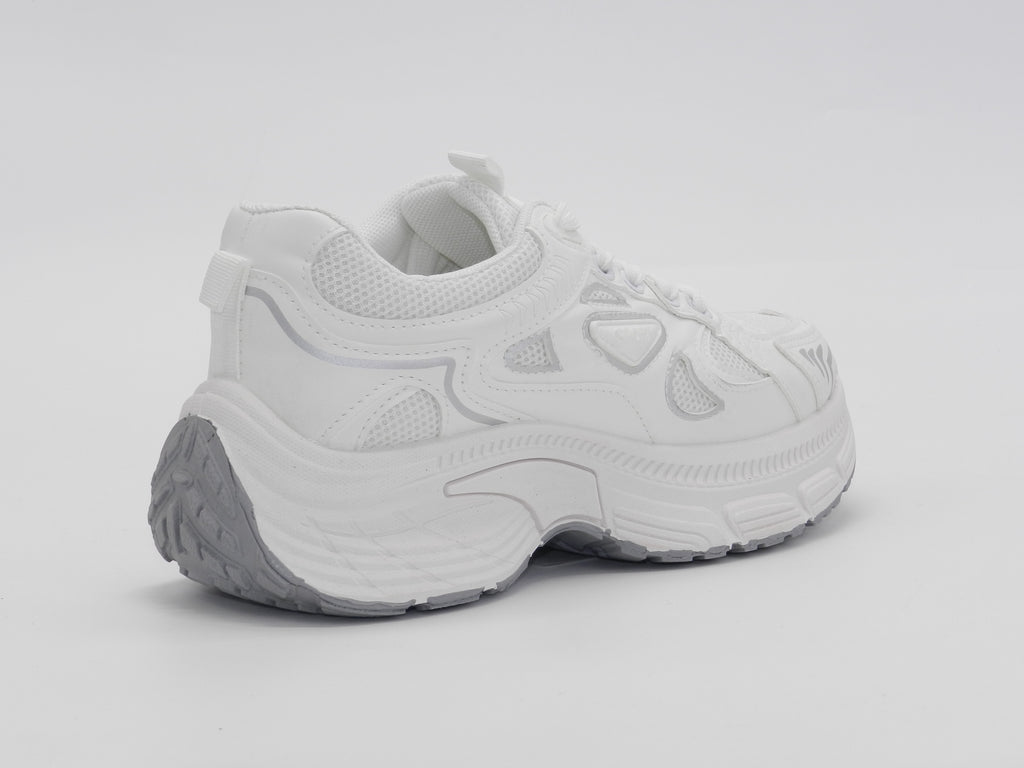 Women's Synthetic Chunky Sneaker — White