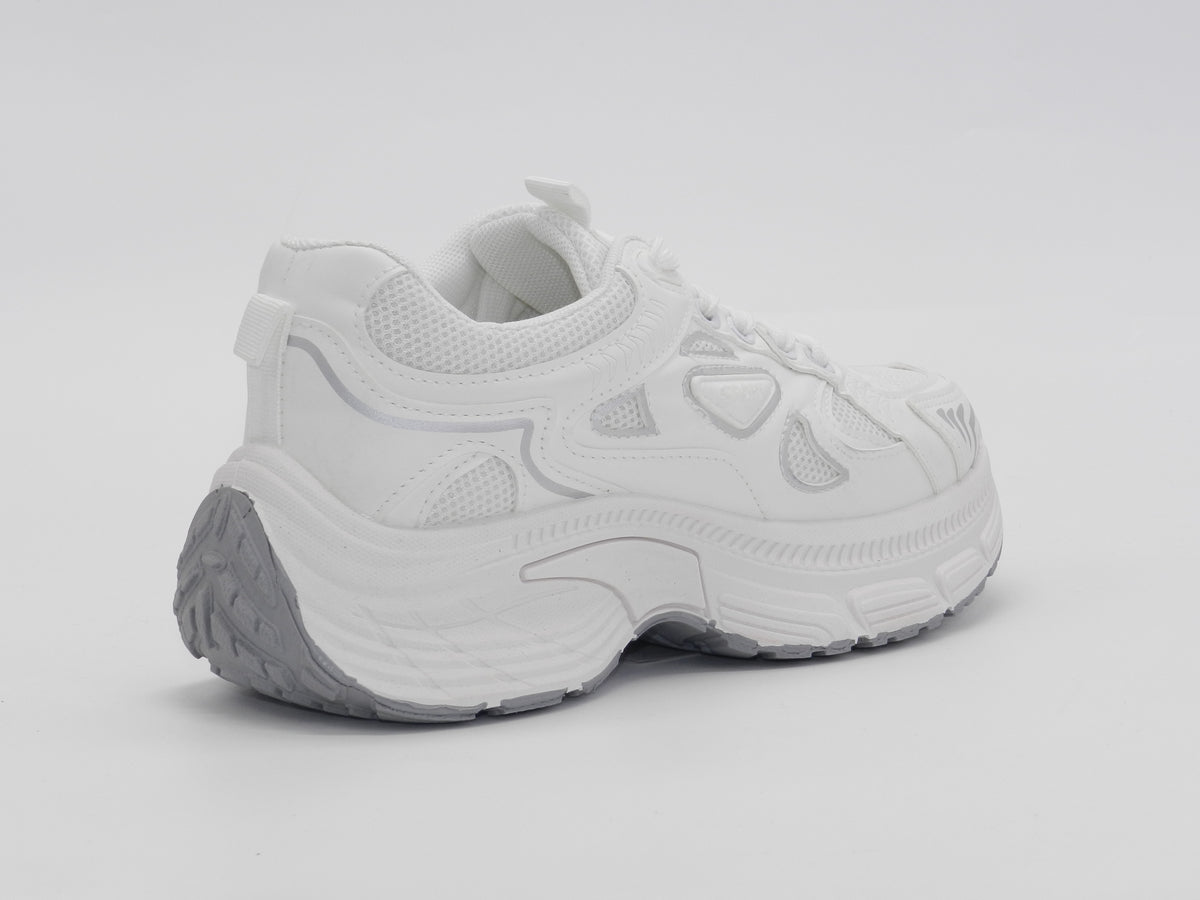 Women's Synthetic Chunky Sneaker — White