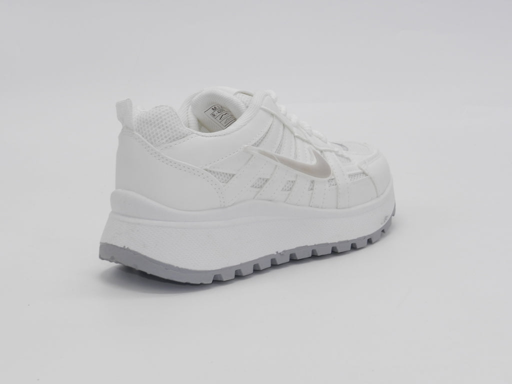 Women's Synthetic Lace-Up Sneaker — White