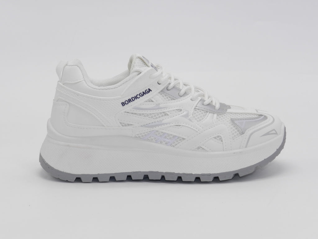 Women's Mesh Platform Sneaker — White