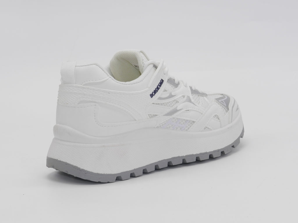 Women's Mesh Platform Sneaker — White