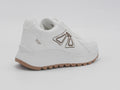 Women's Faux Leather Lace-Up Platform Sneakers — White