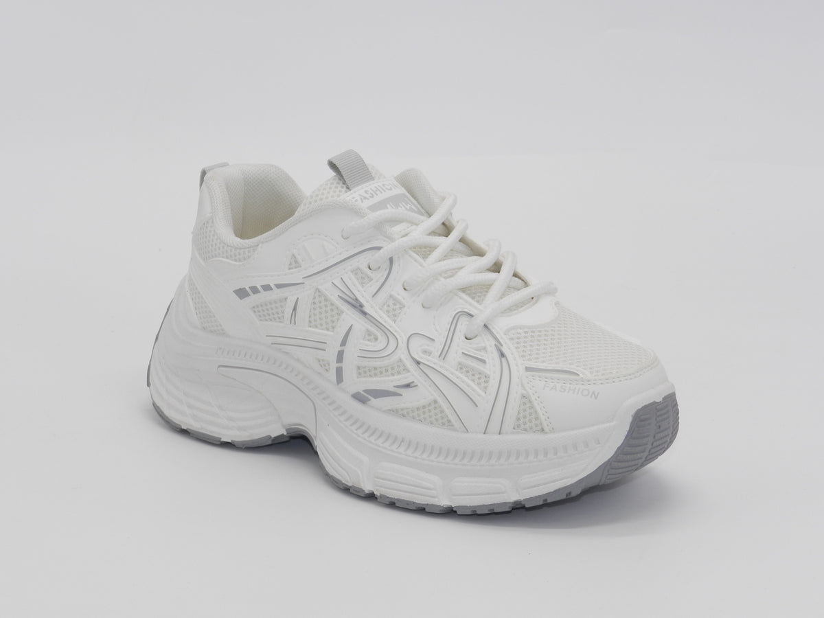 Women's Mesh Chunky Sneakers — White