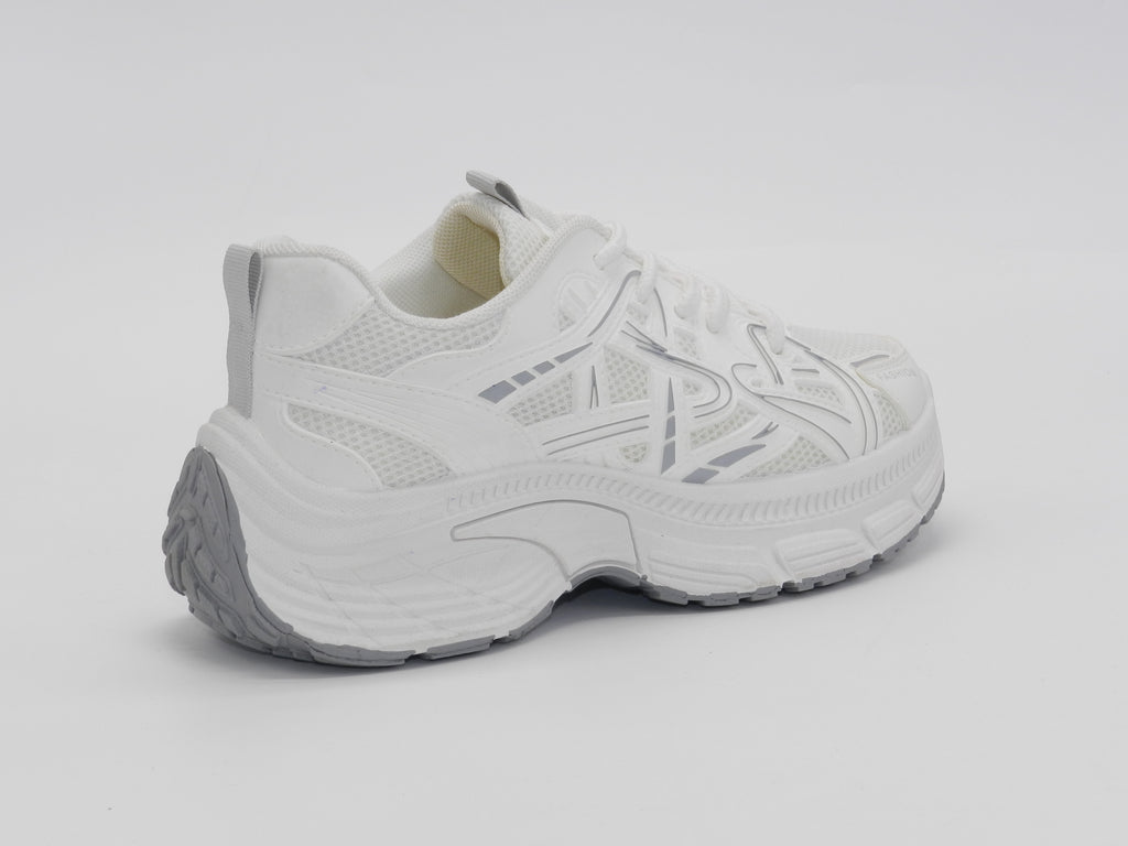 Women's Mesh Chunky Sneakers — White