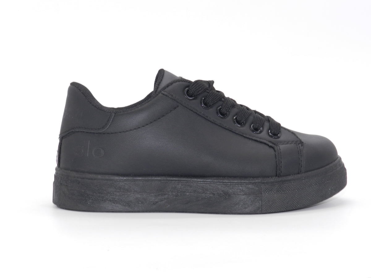 Women's Synthetic Low-Top Sneaker — Black