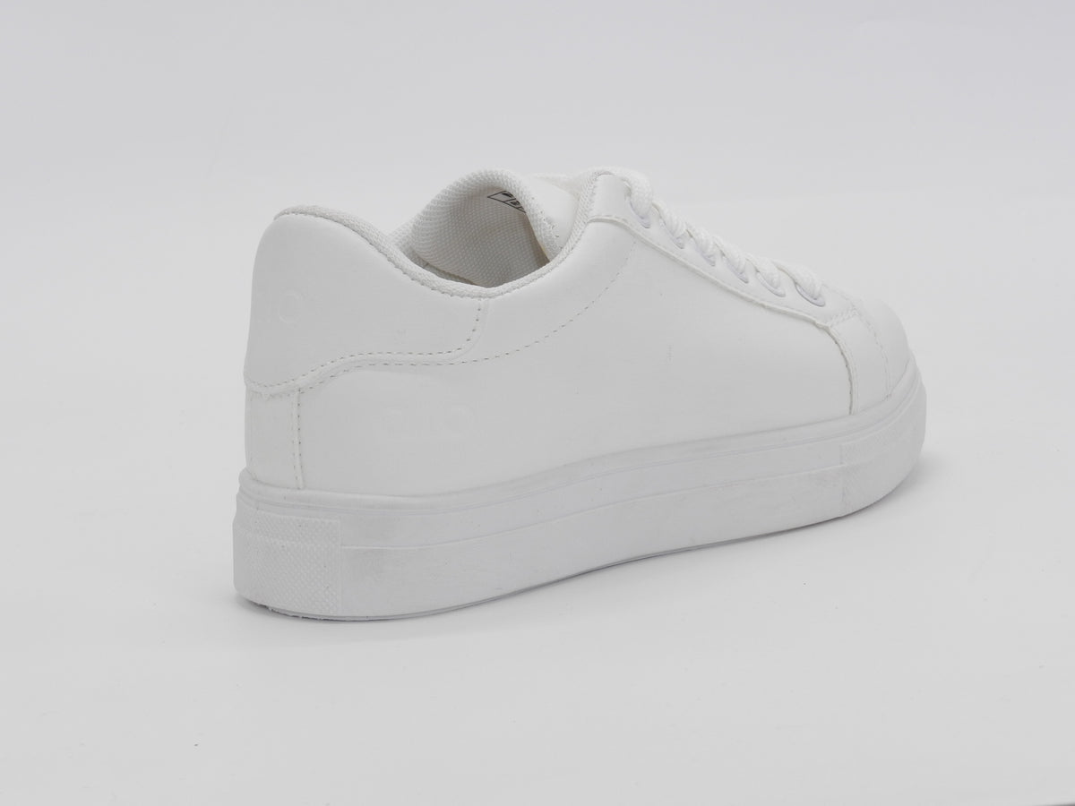 Women's Synthetic Low-Top Sneaker — White