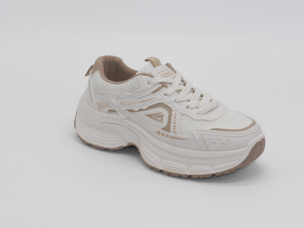 Women's Mesh Chunky Sneaker — Beige