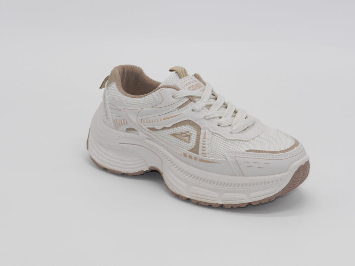 Women's Mesh Chunky Sneaker — Beige