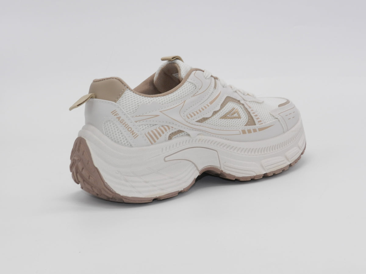 Women's Mesh Chunky Sneaker — Beige