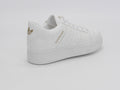 Women's Faux Leather Low-Top Sneaker — White