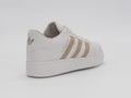 Women's Faux Leather Low-Top Sneaker — Beige