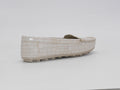 Women's Croc-Embossed Slip-On Loafer Flat — Beige