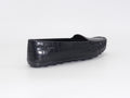 Women's Croc-Embossed Slip-On Loafer Flat — Black