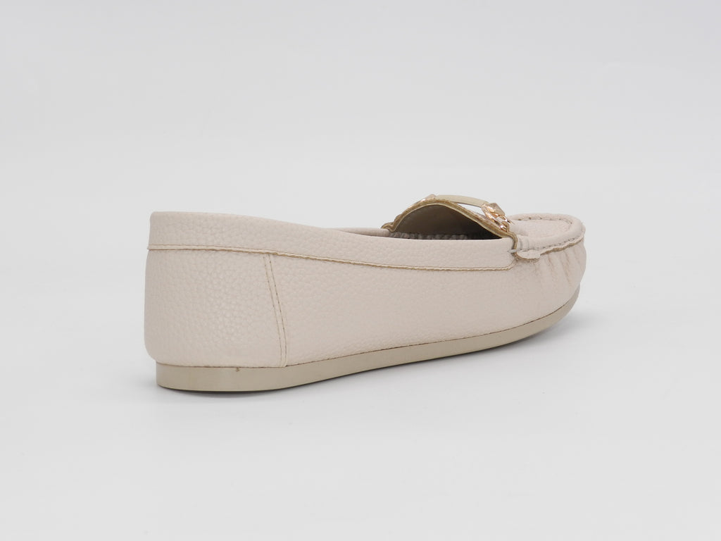 Women's Textured Slip-On Flat — Beige