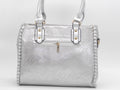 Women's Textured Tote Bag — Silver