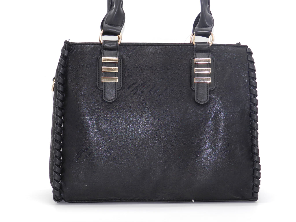 Women's Textured Tote Bag — Black