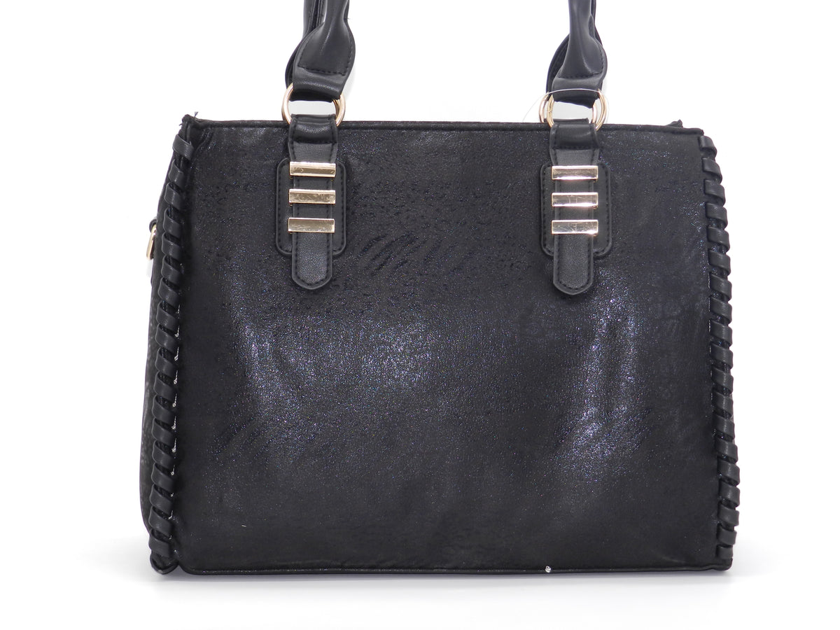Women's Textured Tote Bag — Black
