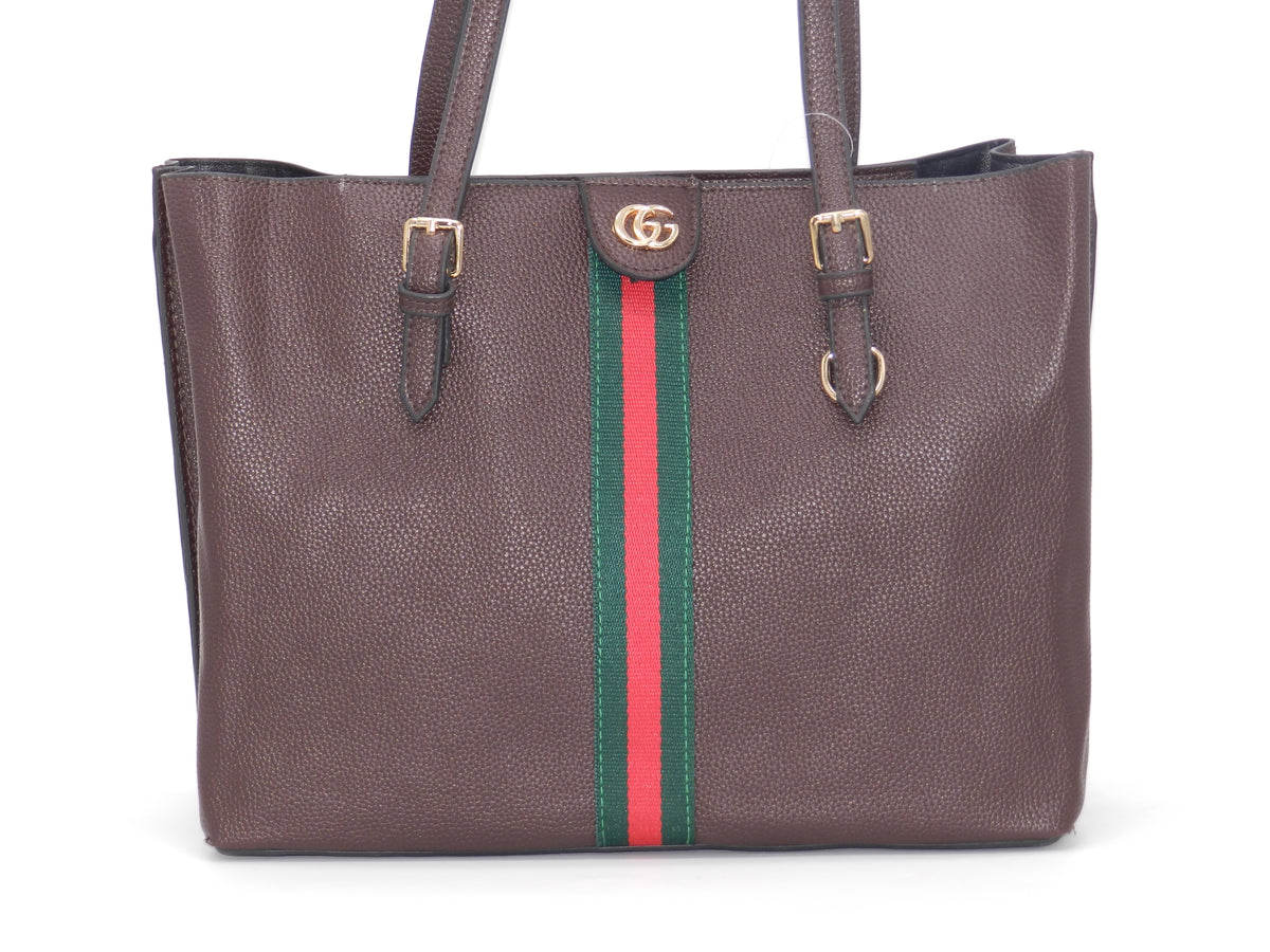 Women's Textured Tote Bag — Brown