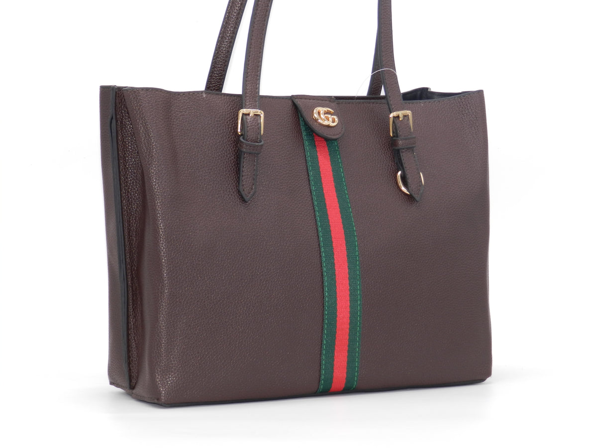 Women's Textured Tote Bag — Brown