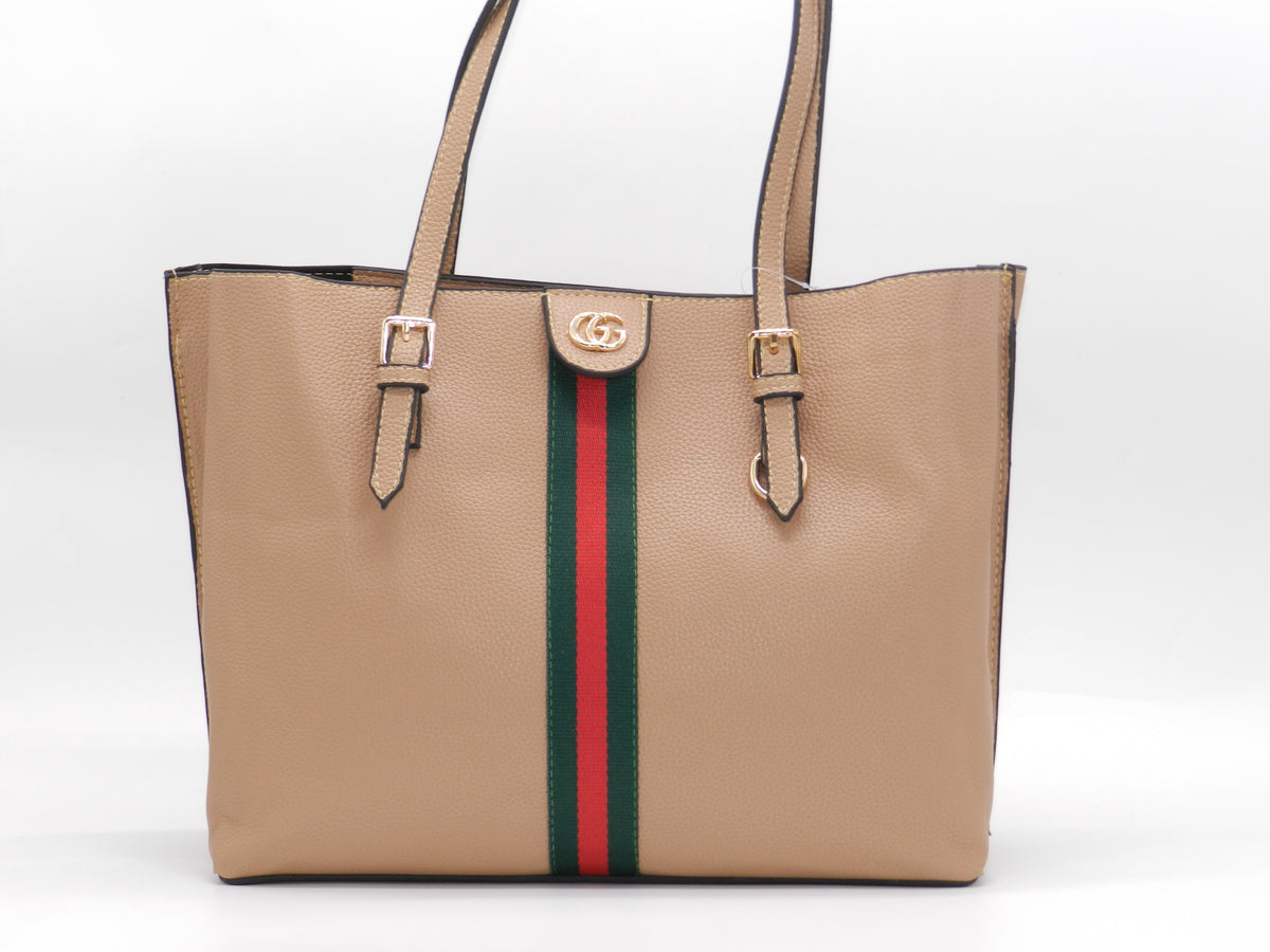 Women's Textured Tote Bag — Coffee