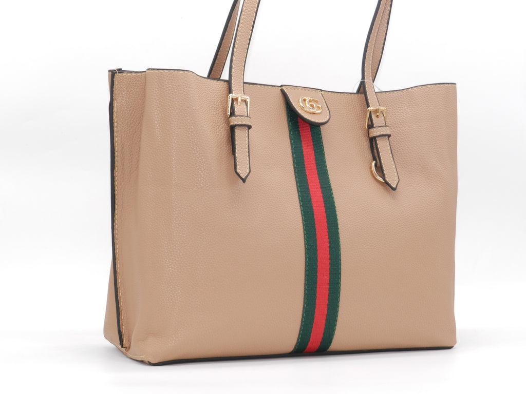 Women's Textured Tote Bag — Coffee