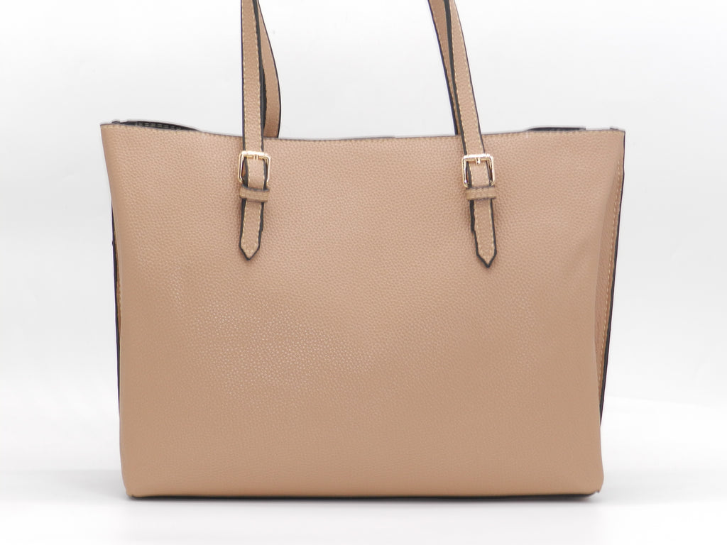 Women's Textured Tote Bag — Coffee