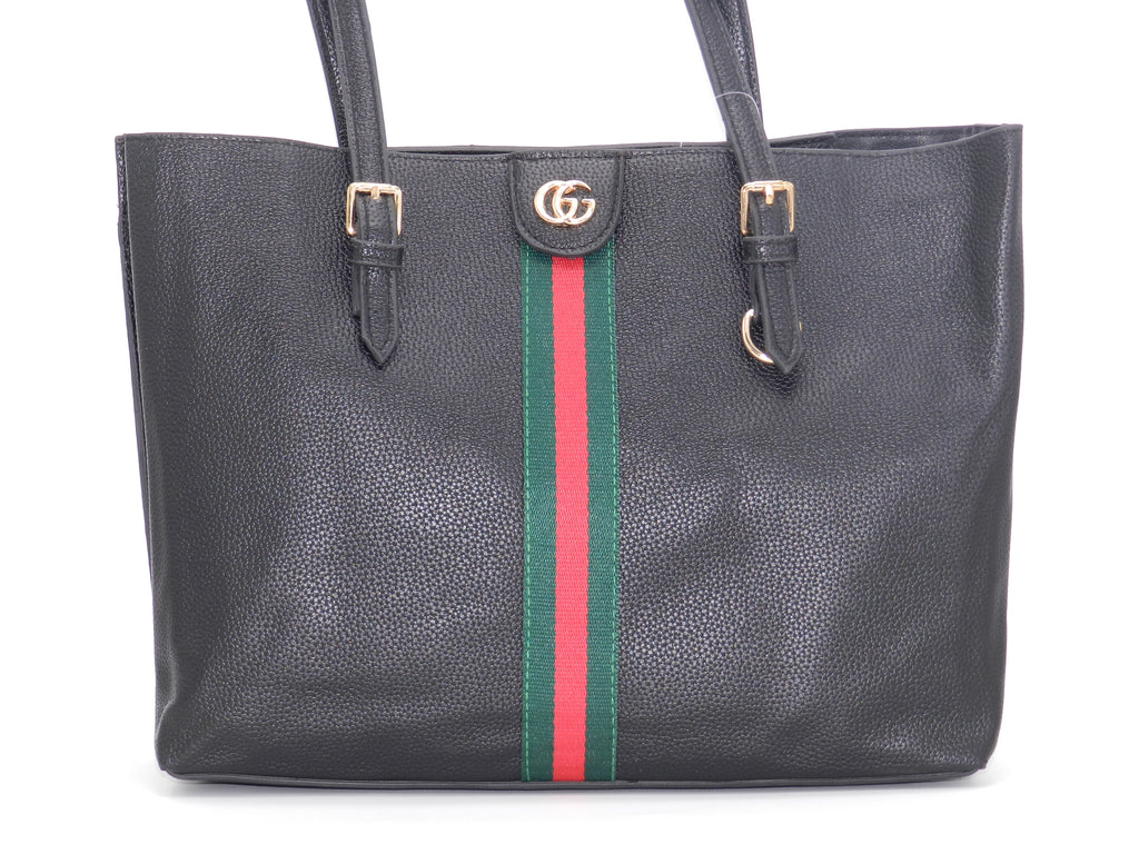 Women's Textured Tote Bag — Black
