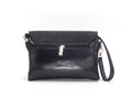 Women's Faux Leather Crossbody Bag — Black